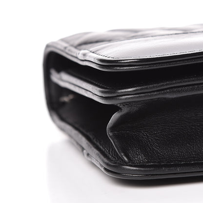 Chanel Aged Calfskin Quilted Gabrielle Wallet On Chain WOC Black 10 of 15