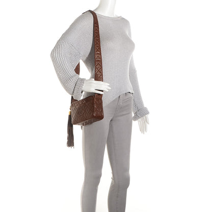 Chanel Quilted Lambskin Tassel Camera Case Brown 2 of 8
