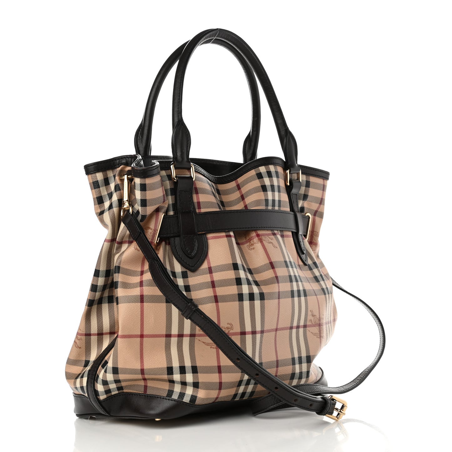 Haymarket Check Medium Golderton Tote Chocolate
