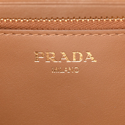 Prada Vitello Move Metal Oro Chain Wallet Caramel 6 of 10