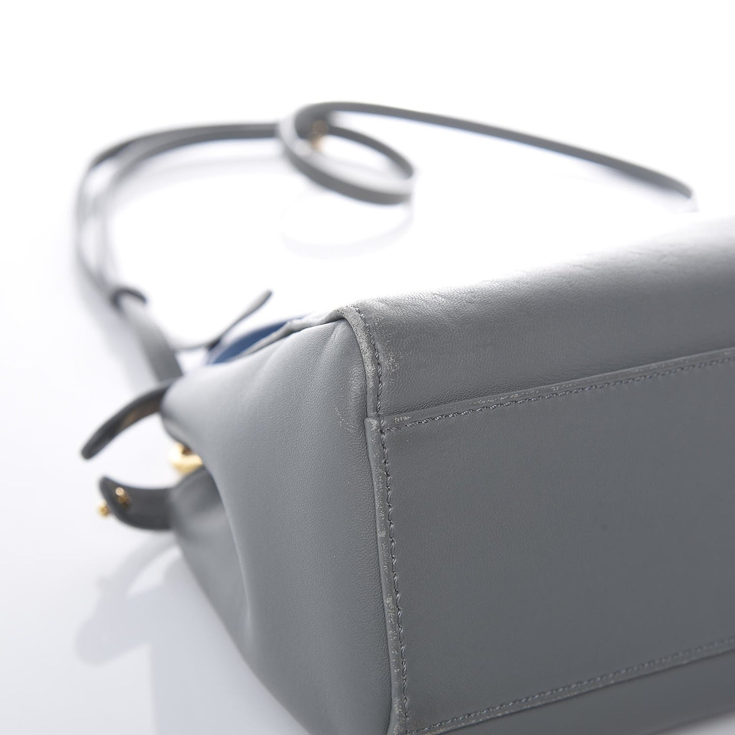 Nappa Colorblock Mini Peekaboo Iconic Satchel Grigio Chiaro Fragola Blue