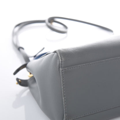 Fendi Nappa Colorblock Mini Peekaboo Iconic Satchel Grigio Chiaro Fragola Blue 13 of 21