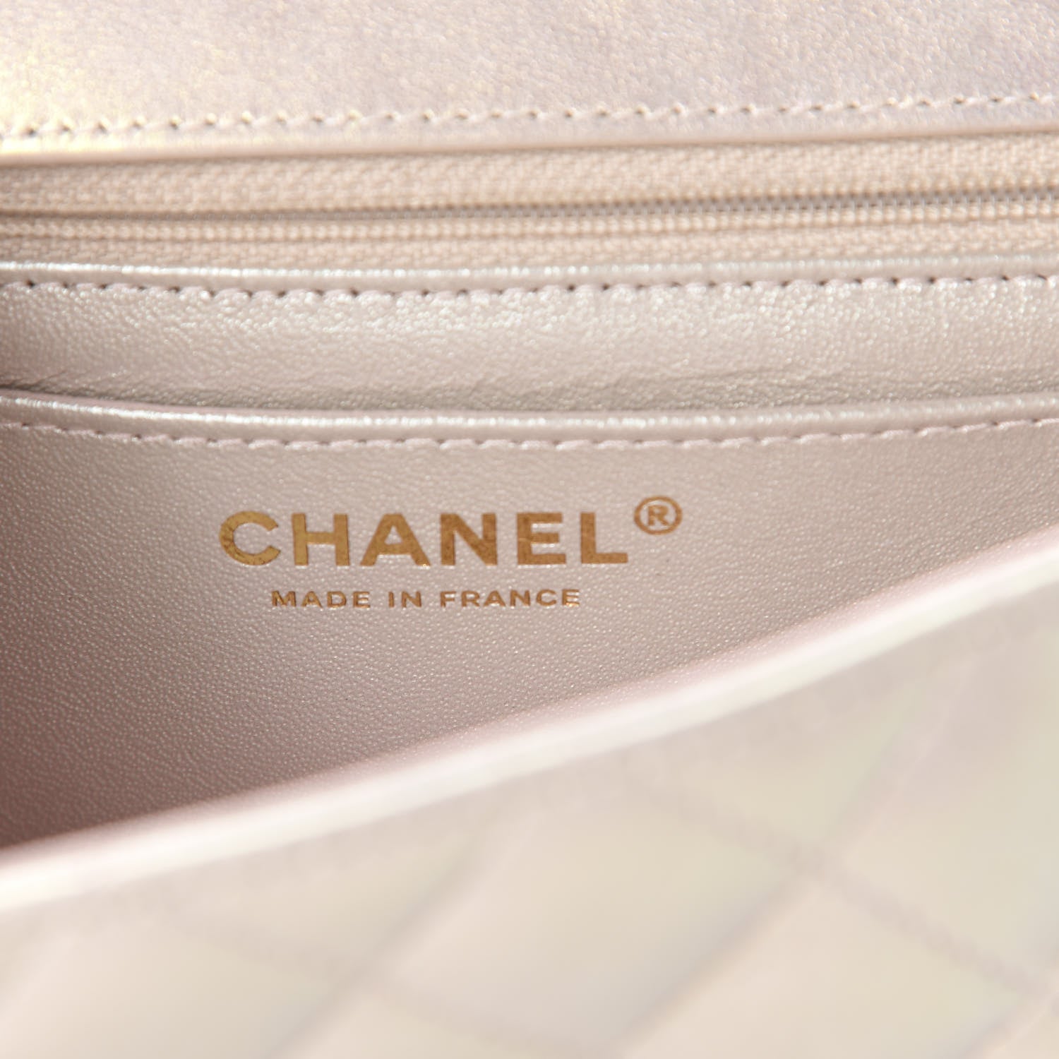 Chanel Iridescent Lambskin Quilted Mini Rectangular Flap Ivory 8 of 11