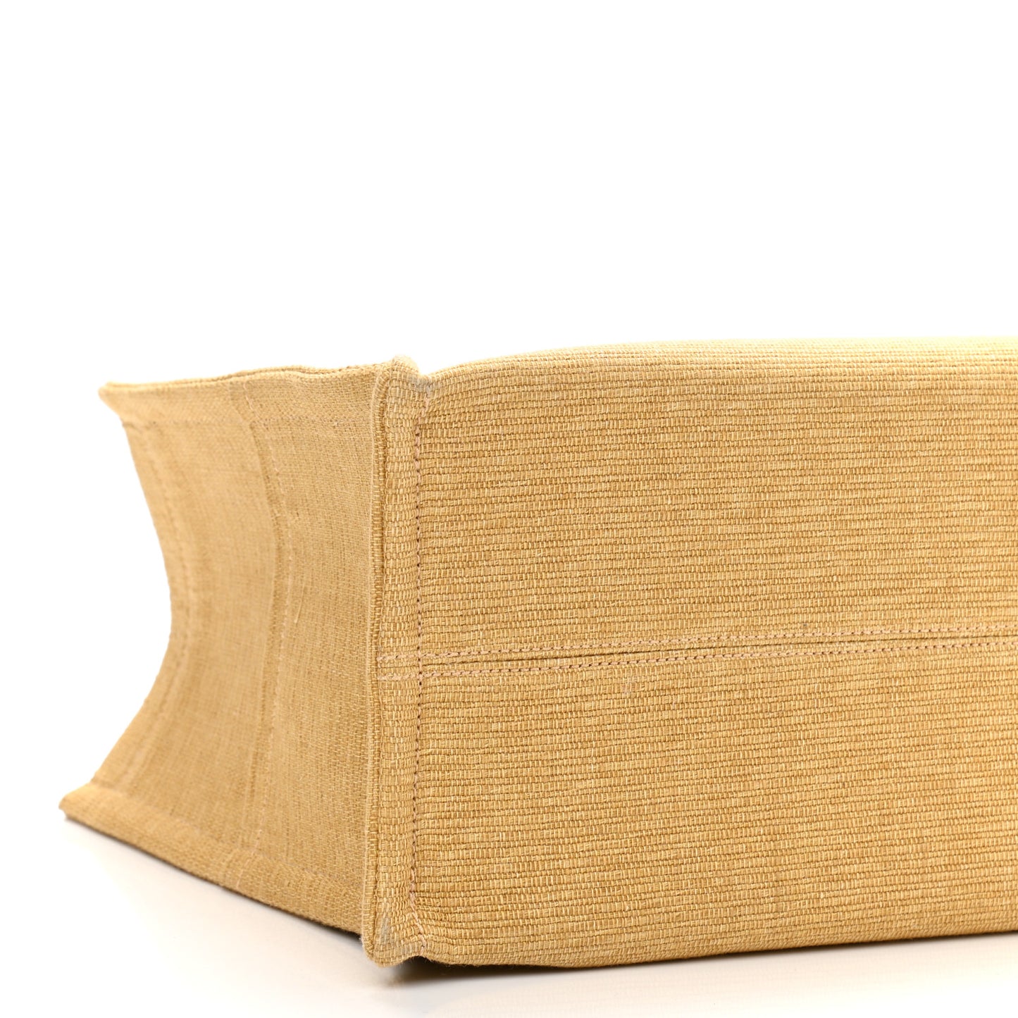 Textile Calfskin Triomphe Large Cabas Thais Natural Tan
