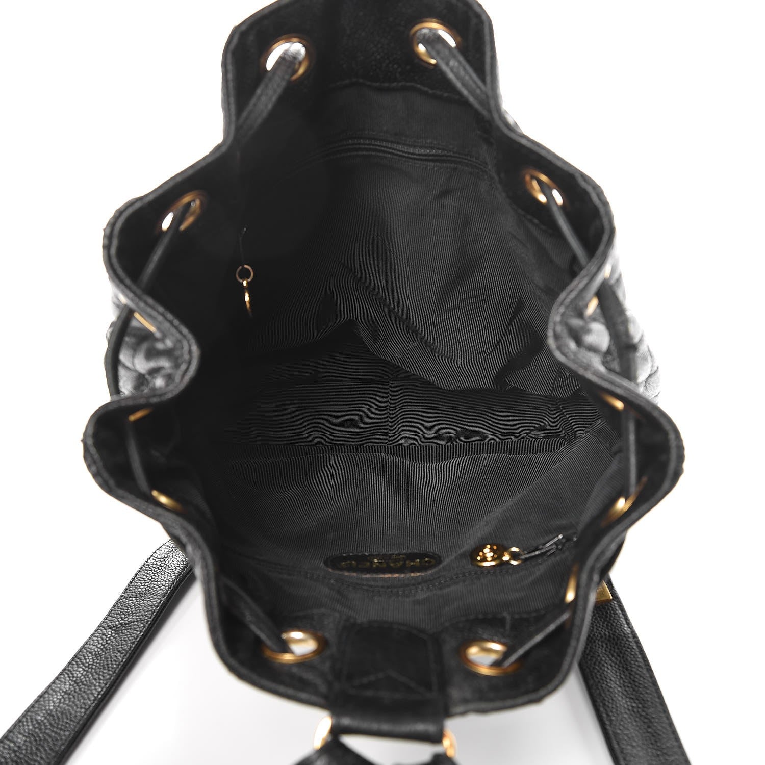 Chanel Caviar Quilted Drawstring Backpack Black 5 of 15