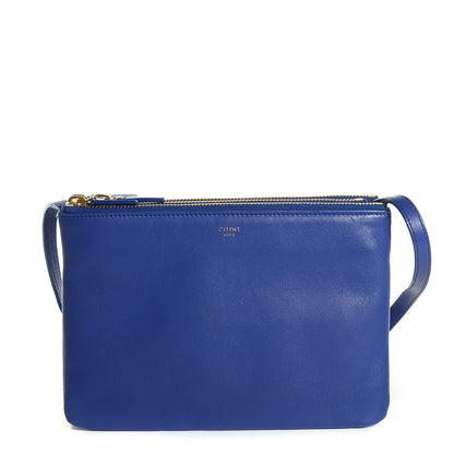 Celine Lambskin Small Trio Crossbody Bag Violet Blue 1 of 7