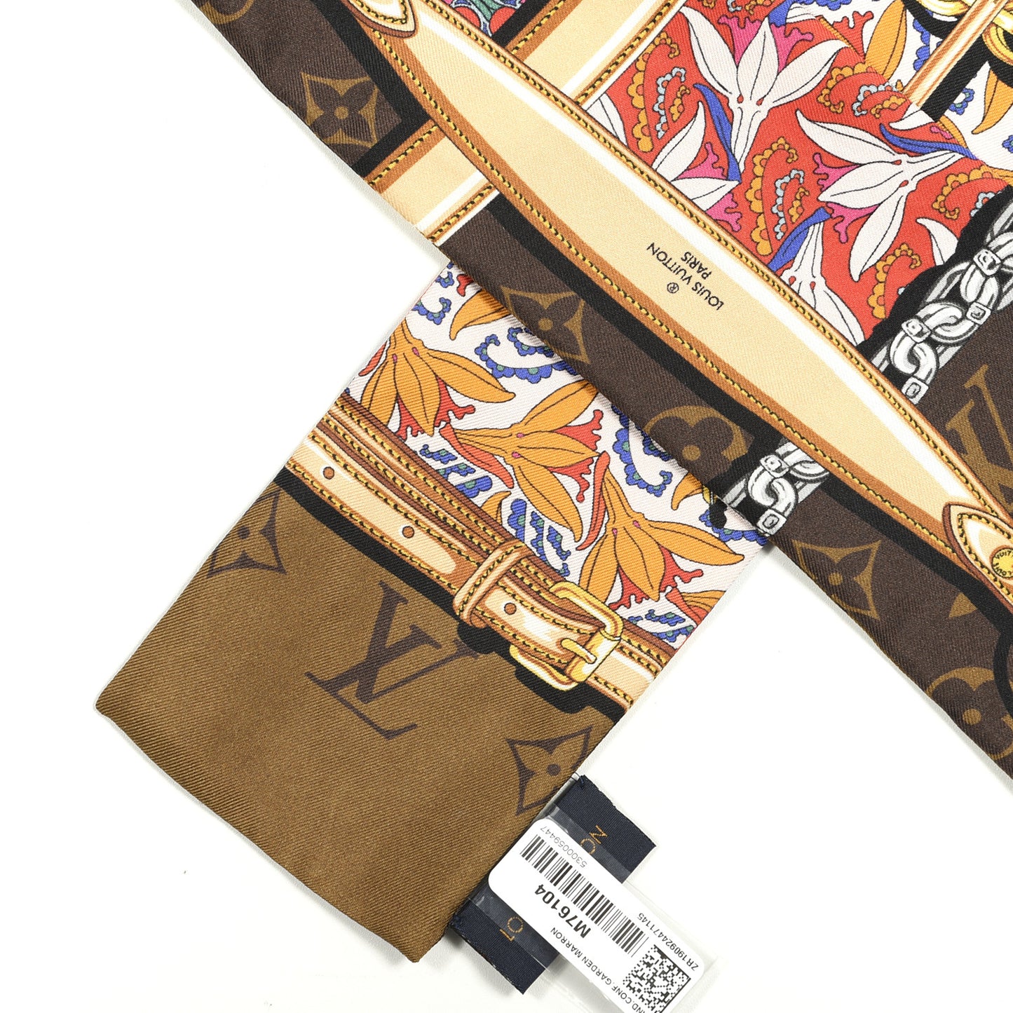 Silk Monogram Confidential Garden Bandeau Brown