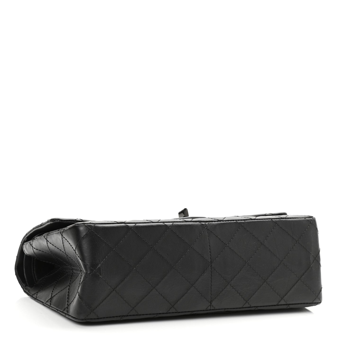 Aged Calfskin Quilted 2.55 Reissue 226 Flap So Black