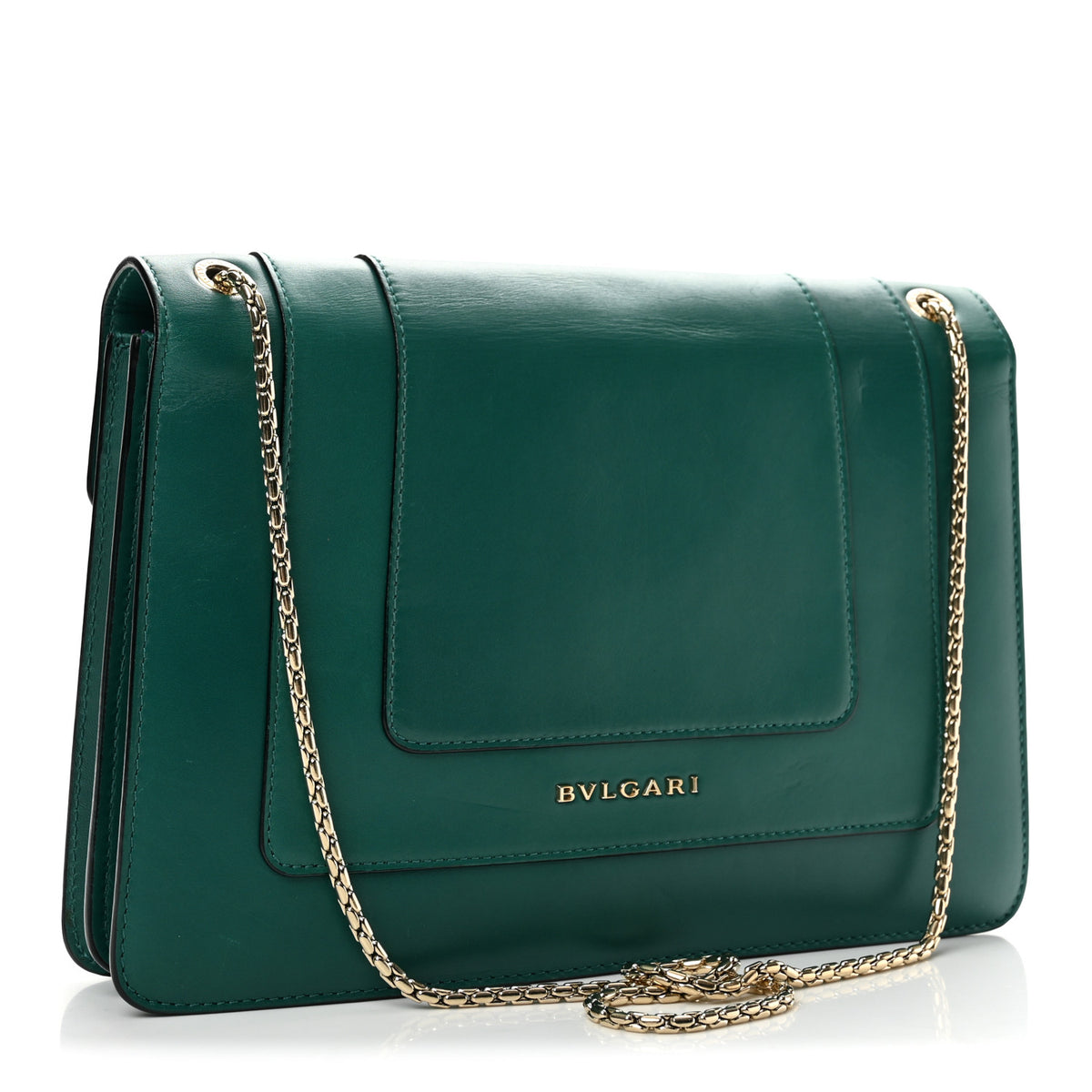 Calfskin Serpenti Forever Shoulder Bag Emerald Green