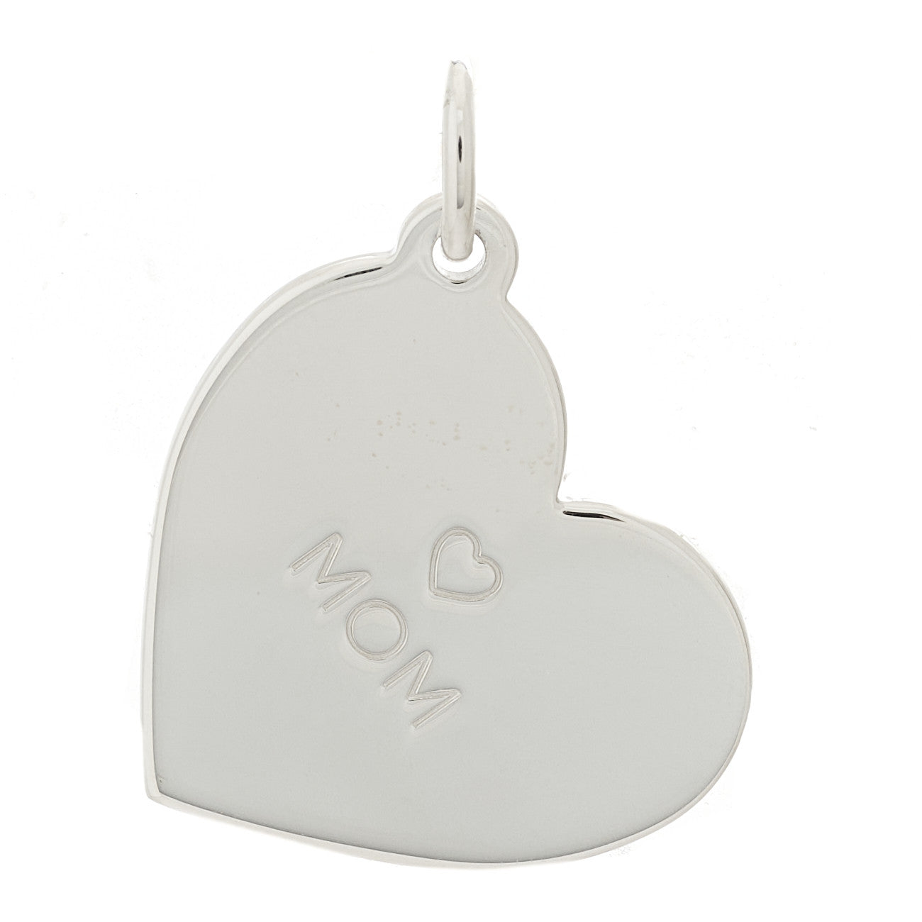 Sterling Silver Mom Heart Charm
