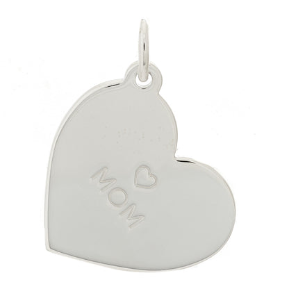 Tiffany Sterling Silver Mom Heart Charm 1 of 4