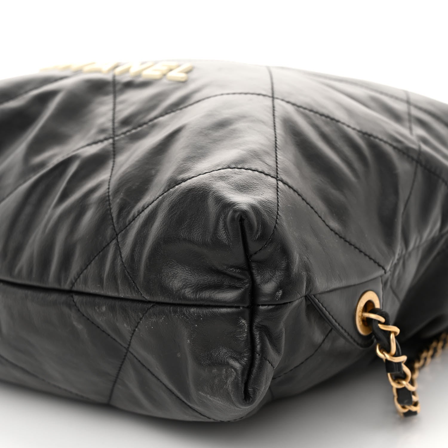 Chanel Shiny Calfskin Quilted 22 Backpack Black 10 of 10