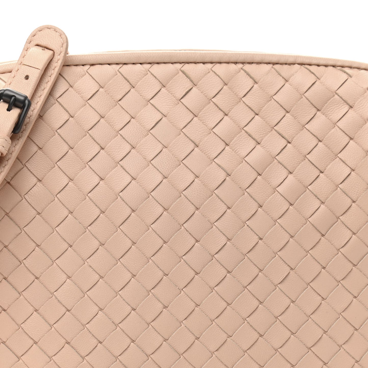 Nappa Intrecciato Nodini Crossbody Messenger Nude