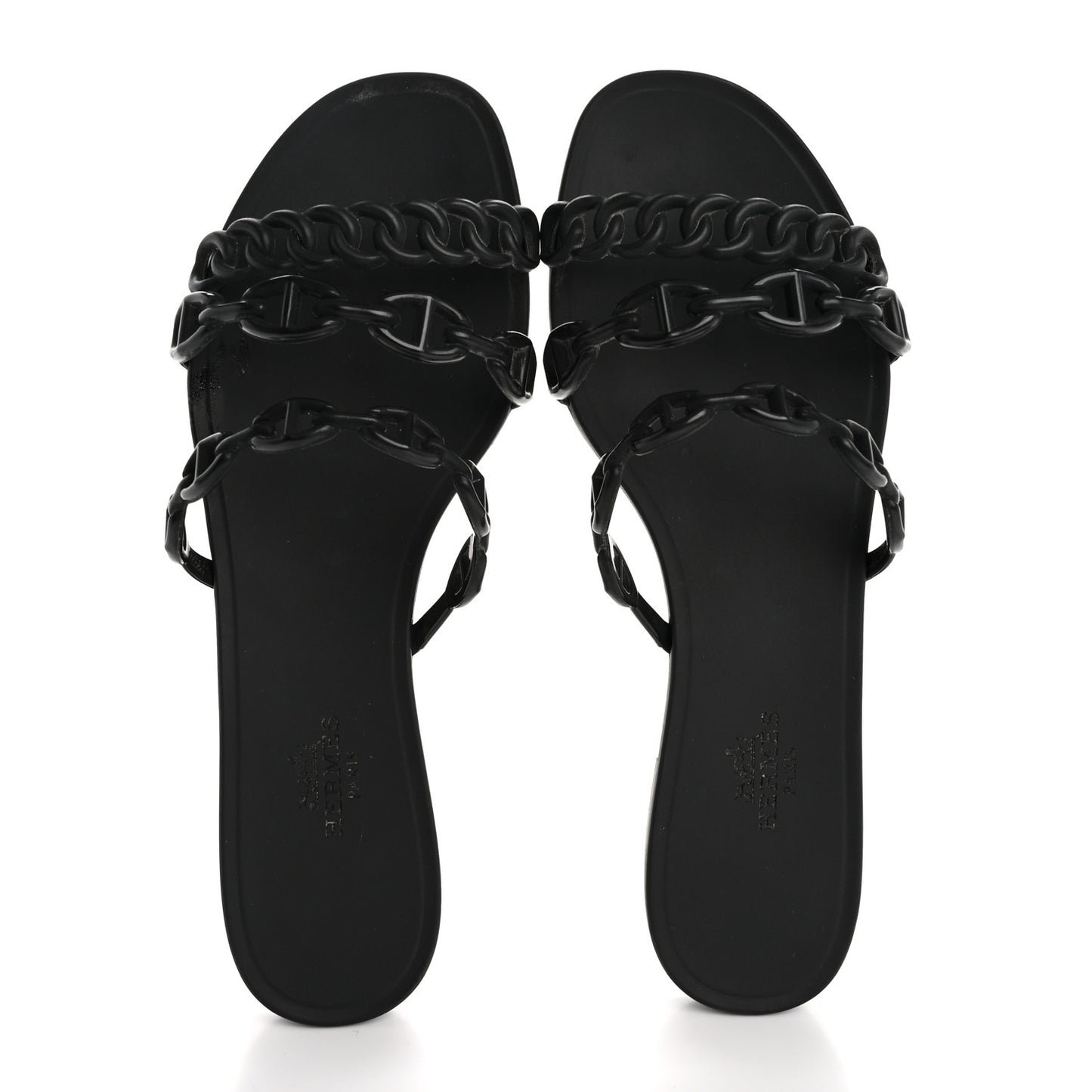 Rubber Chaine d'Ancre Rivage Sandals 36 Black