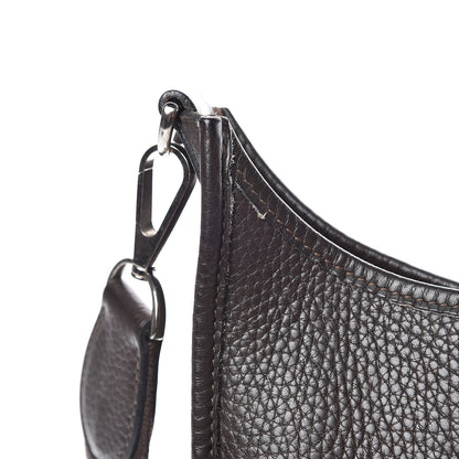 Hermes Taurillon Clemence Evelyne II GM Chocolate 12 of 23
