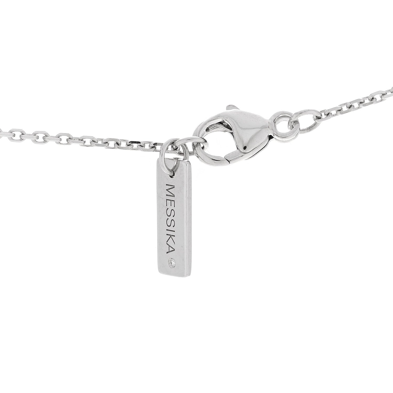 Messika 18K White Gold Diamond Baby Move Pave Necklace 4 of 6