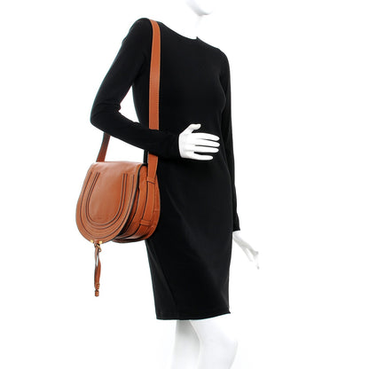 Chloe Calfskin Medium Marcie Round Crossbody Bag Tan 2 of 6