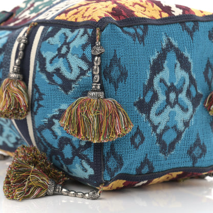 Christian Dior Canvas Embroidered Paisley D-Bubble Bucket Bag Blue Multicolor 9 of 12