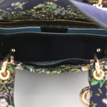Christian Dior Canvas D-Constellation Embroidered Medium Lady D-Lite Bleu Multicolor 5 of 9