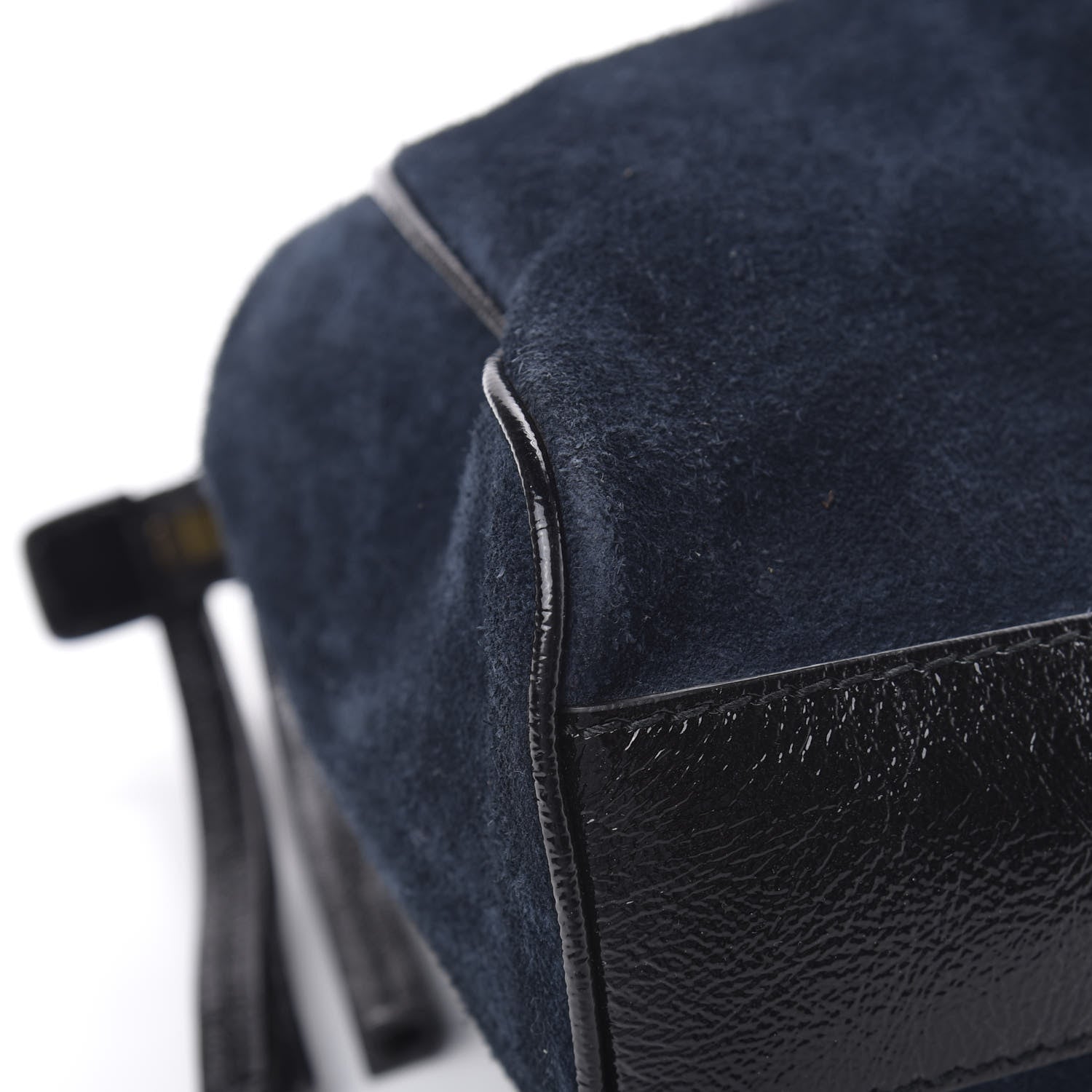 Gucci Suede Patent Ophidia Large Re(Belle) Top Handle Bag Blue Black 9 of 16