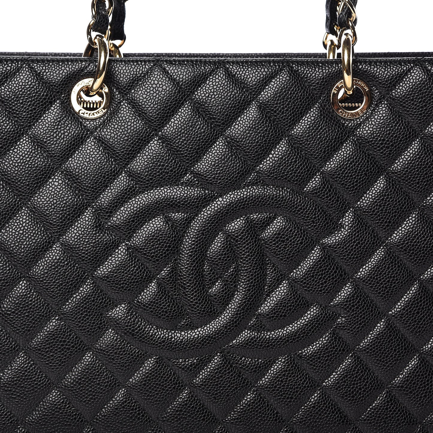 Caviar Quilted XL Grand Shopping Tote GST Black