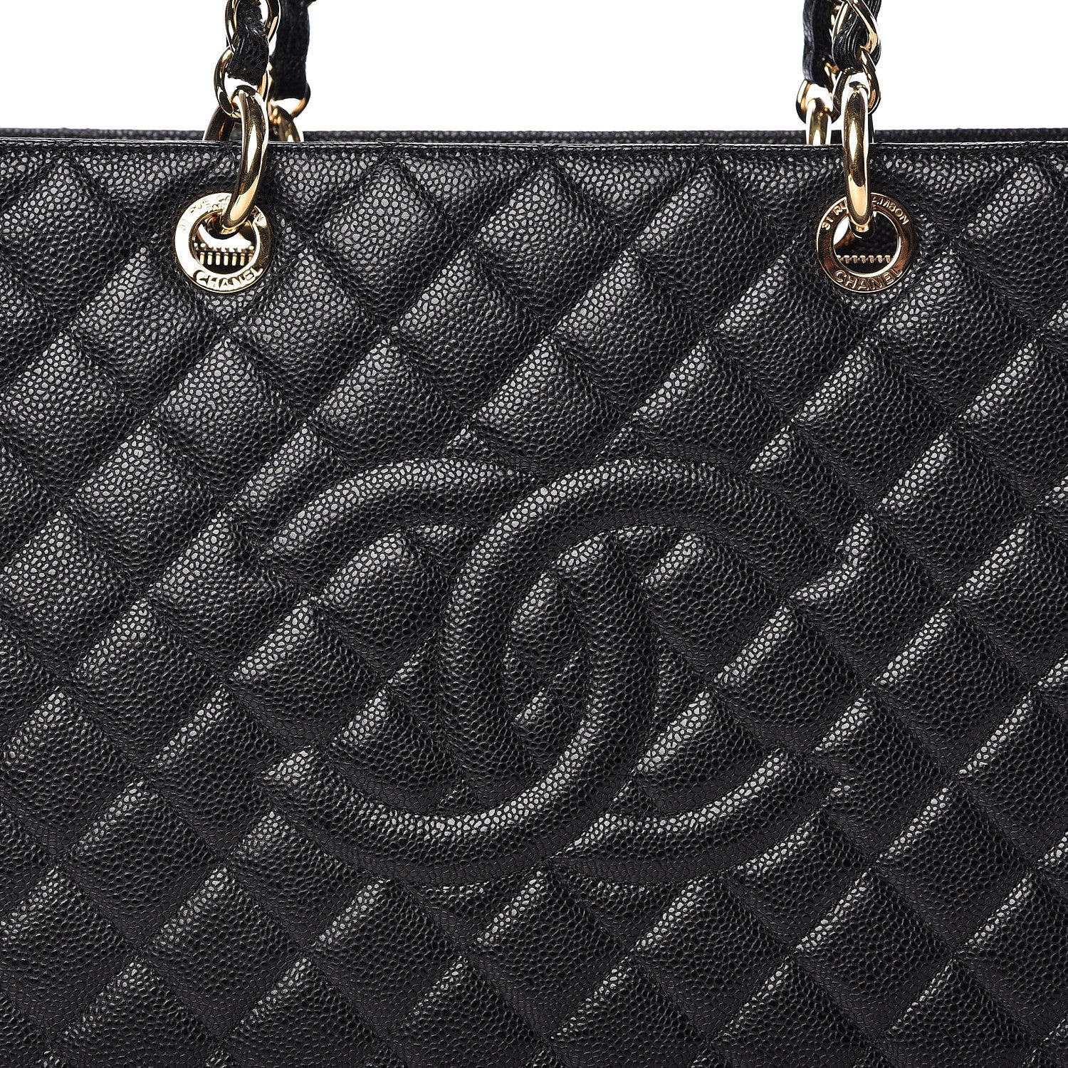 Chanel Caviar Quilted XL Grand Shopping Tote GST Black 8 of 11