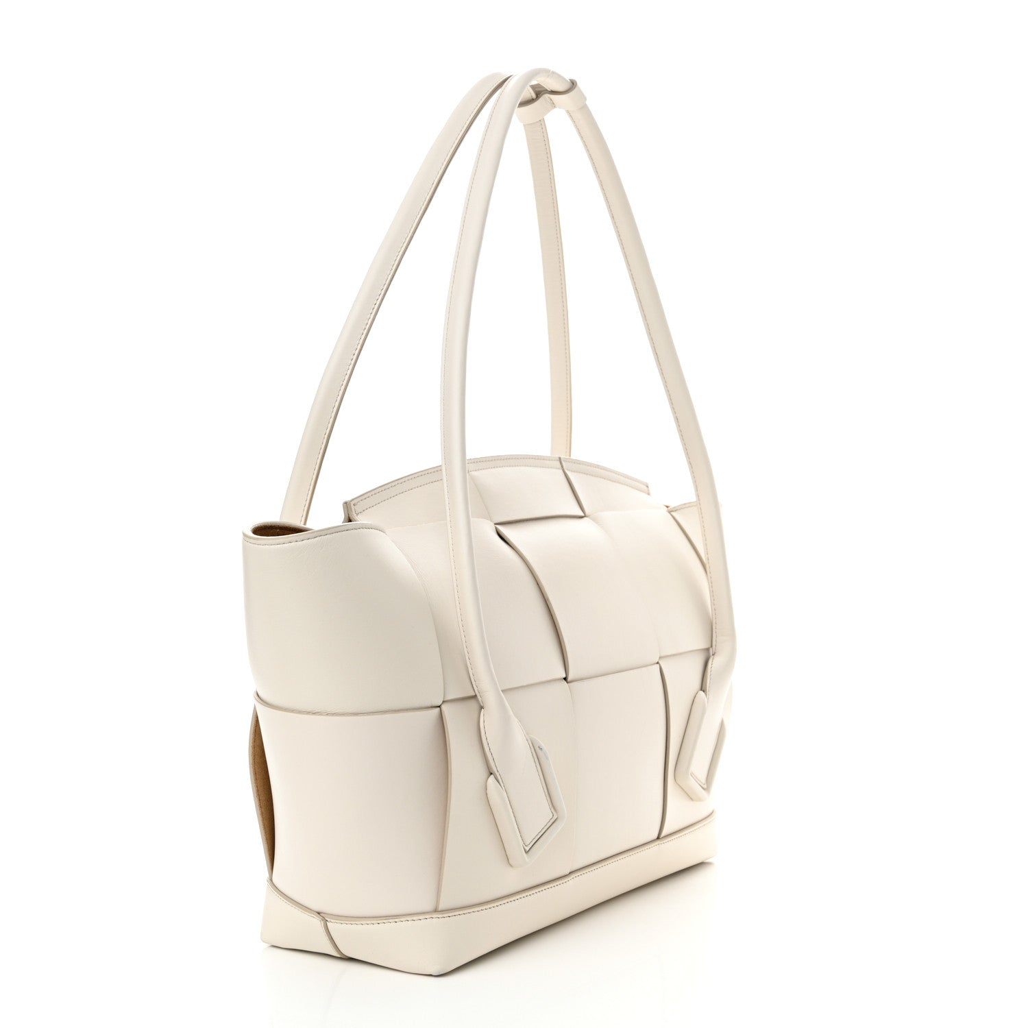 Bottega Veneta Calfskin Maxi Intrecciato Medium Arco White 3 of 17