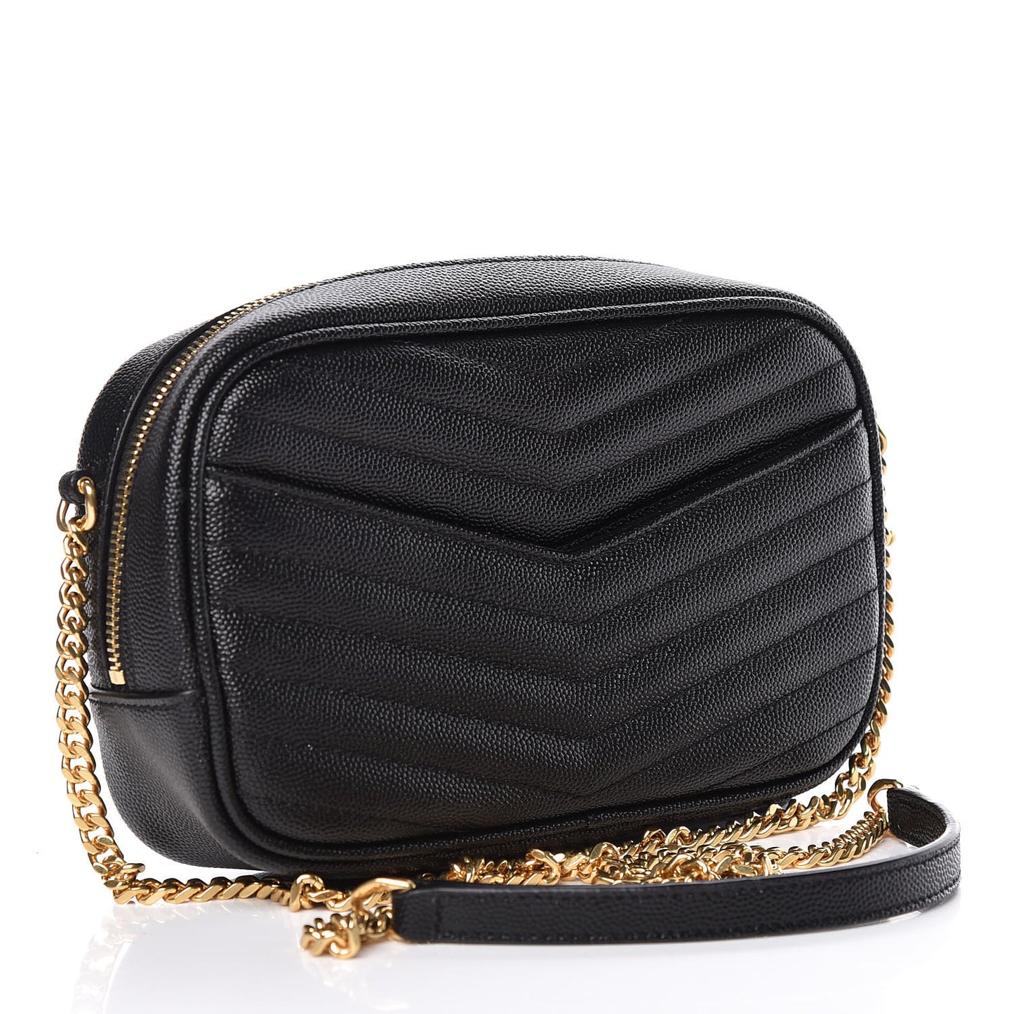 Grain De Poudre Matelasse Monogram Mini Lou Camera Bag Black