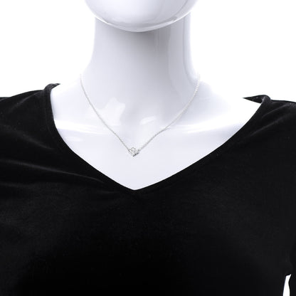 Cartier 18K White Gold Diamond .41ctw Hindu Floral Pendant Necklace 2 of 6