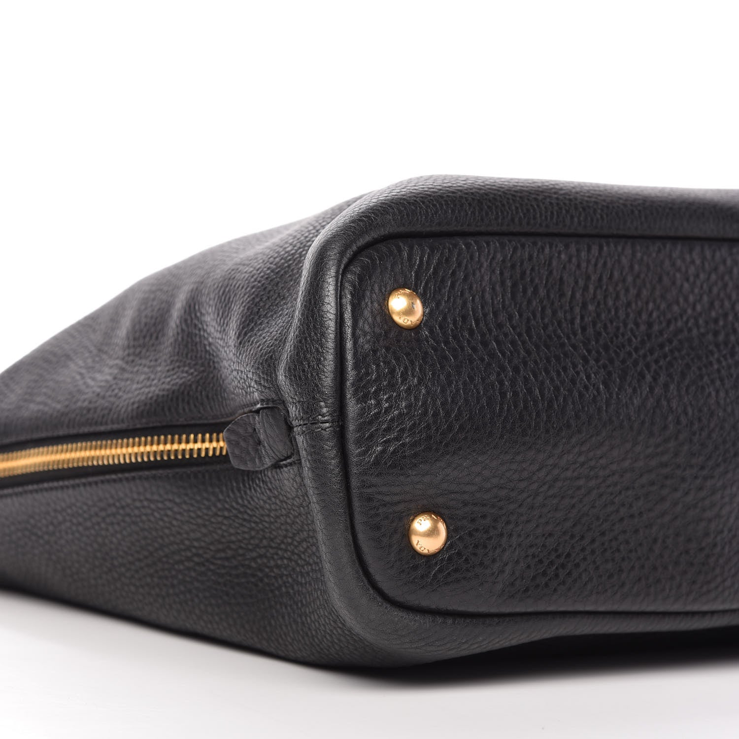 Prada Vitello Daino Side Zip Tote Black 6 of 11
