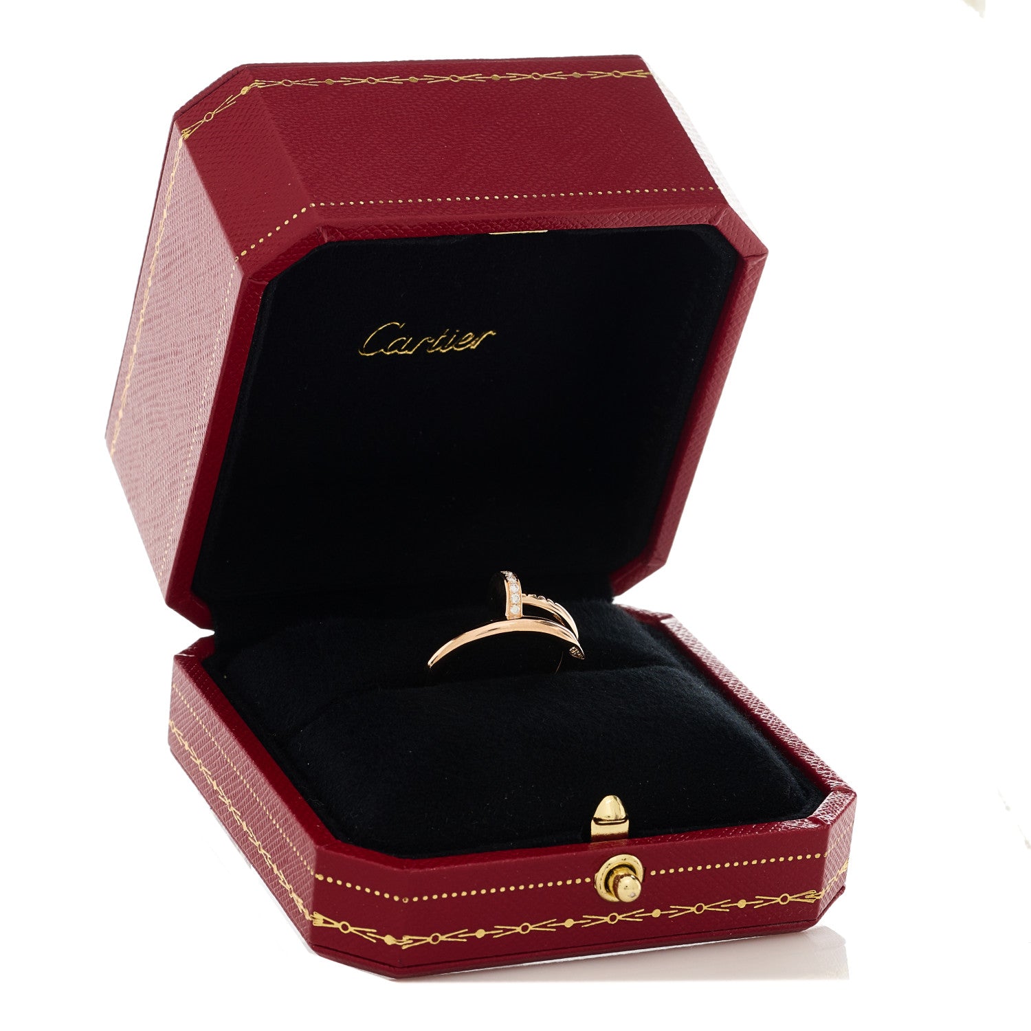 Cartier 18K Pink Gold Diamond Juste Un Clou Ring 53 6.25 7 of 7