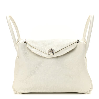 Hermes Taurillon Clemence Lindy 30 White 1 of 12