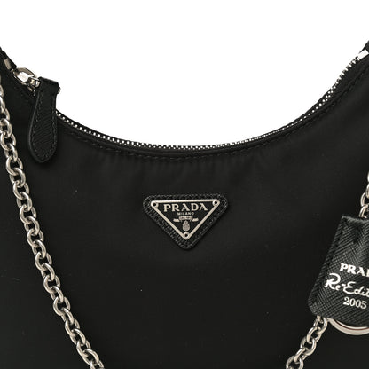 Prada Nylon Re-Edition 2005 Shoulder Bag Black 7 of 13