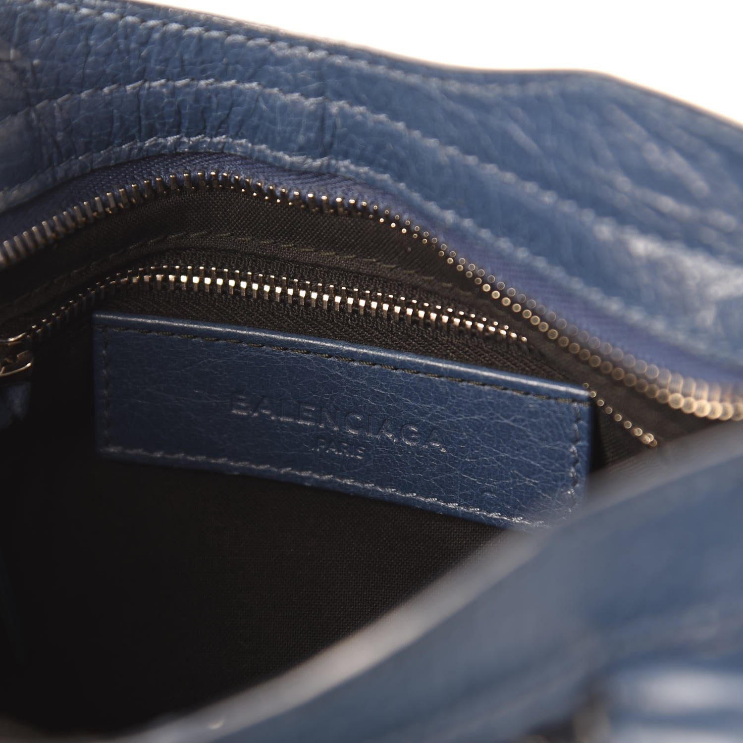 Balenciaga Agneau Classic Silver Hardware Mini City Bleu Profond 8 of 11
