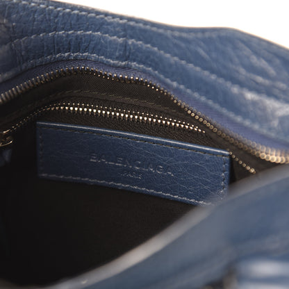 Balenciaga Agneau Classic Silver Hardware Mini City Bleu Profond 8 of 11