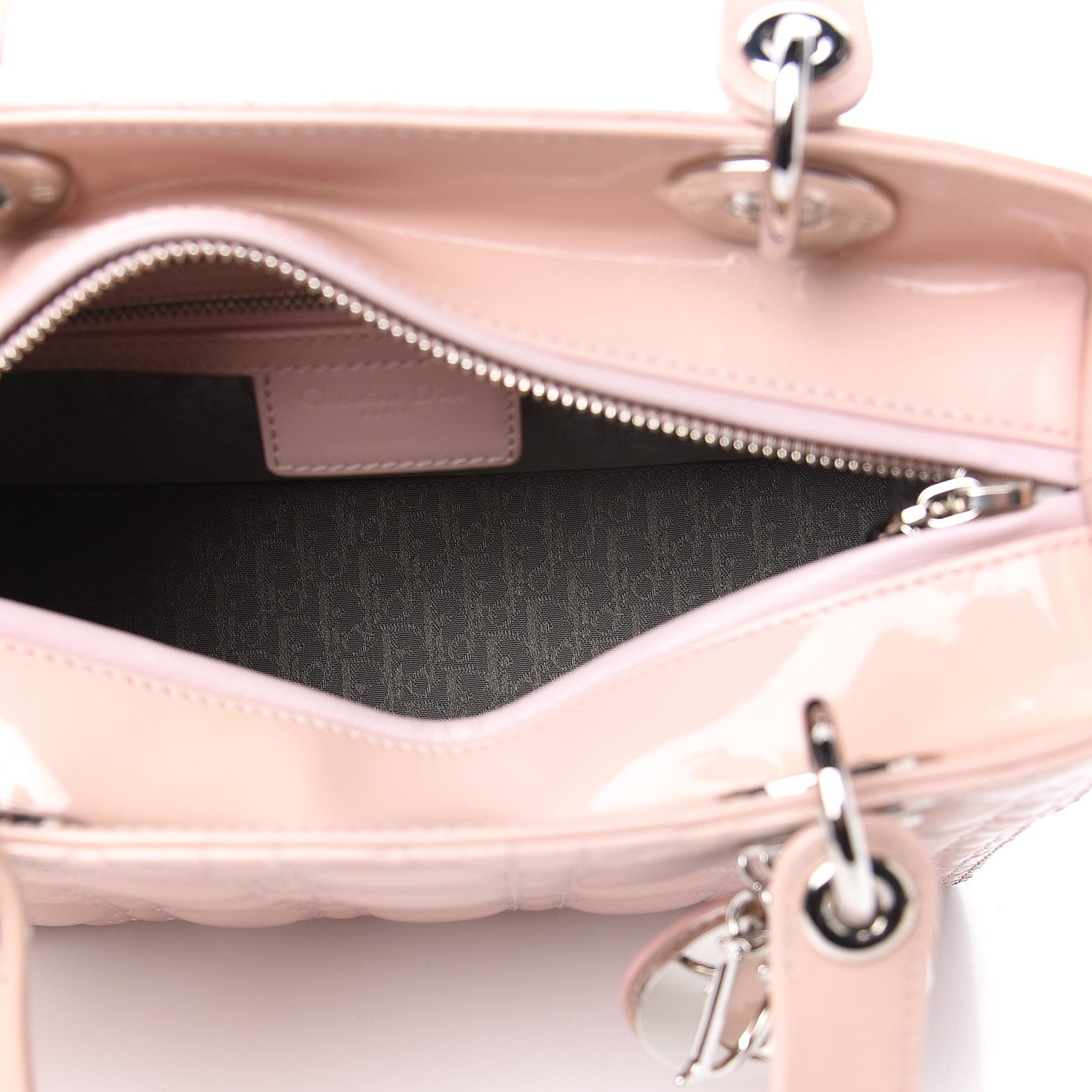 Christian Dior Patent Cannage Medium Lady Dior Rose Clair 4 of 9