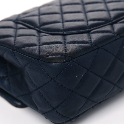 Chanel Lambskin Quilted Medium Double Flap Bijoux Chain Navy 14 of 23