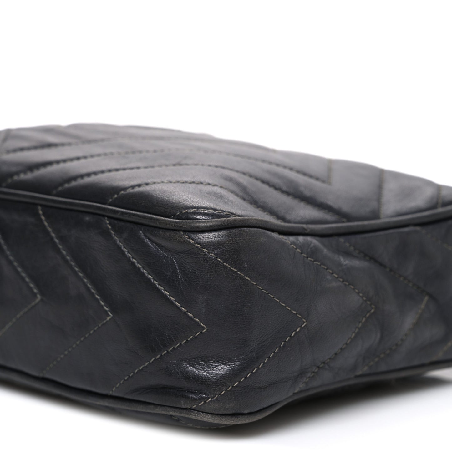Lambskin Quilted CC Tassel Camera Case Black