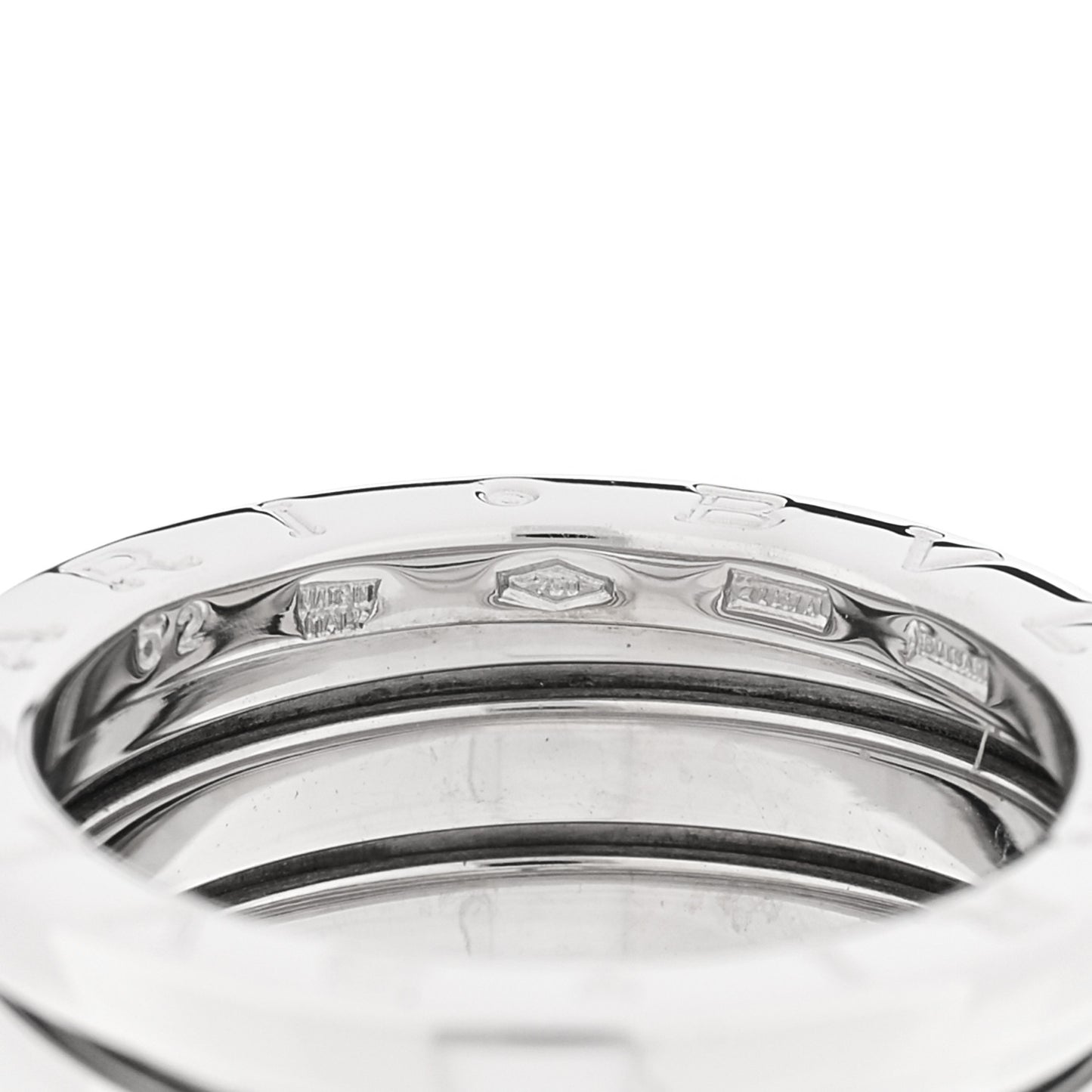 18K White Gold B.Zero1 Three-Band Ring 52 6