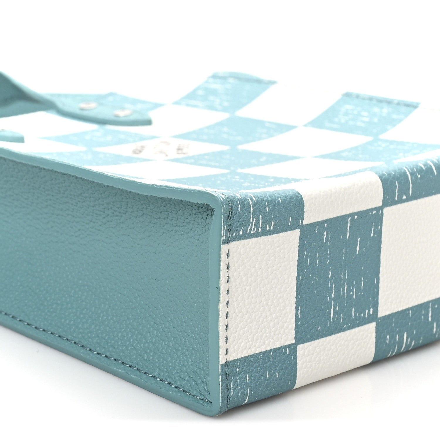 Louis Vuitton Calfskin Damier Sac Plat XS Blue Teal 8 of 9