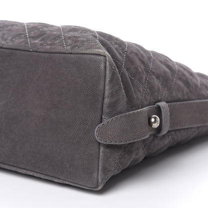 Chanel Iridescent Caviar Quilted Boy Handle Hobo Dark Grey 9 of 13