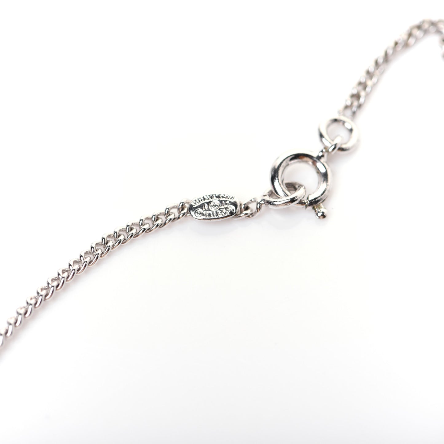 Crystal Timeless CC Necklace Silver