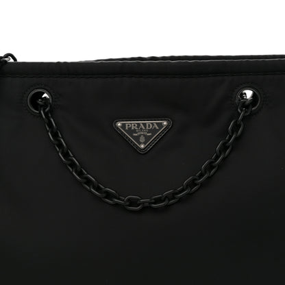 Prada Tessuto Nylon Chain Tote Black 7 of 9