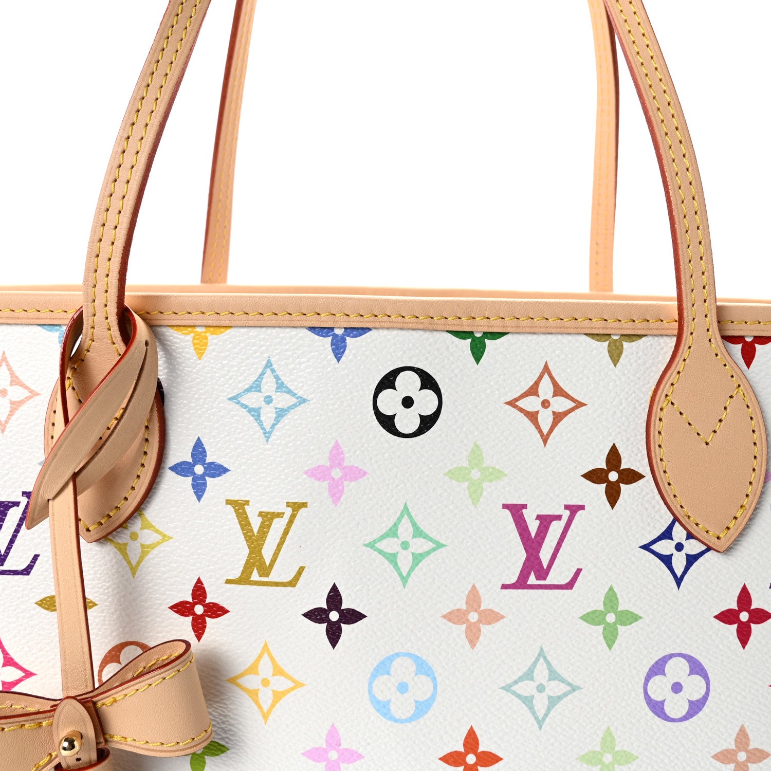 Louis Vuitton LV X TM Monogram Multicolor Neverfull MM White 7 of 9