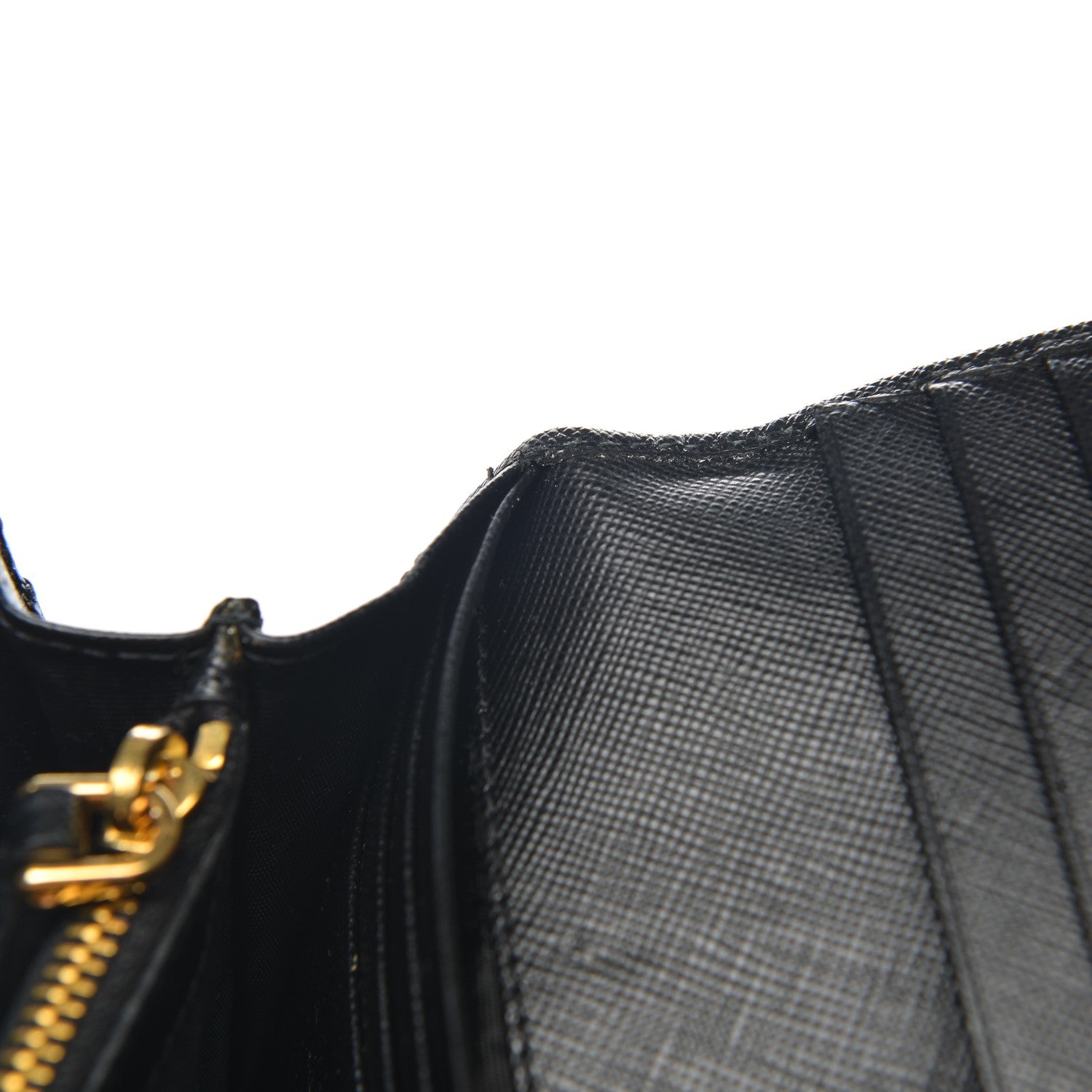 Prada Saffiano Metal Continental Flap Wallet Nero Black 9 of 9