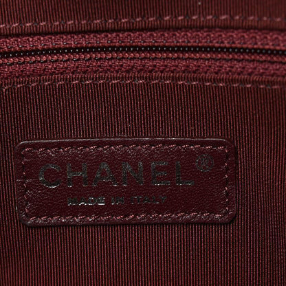 Chanel Calfskin Chevron Quilted Boy Shopping Tote Grey 6 of 10