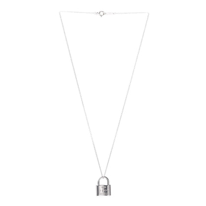 Tiffany Sterling Silver 1837 Lock Charm Pendant Necklace 3 of 4