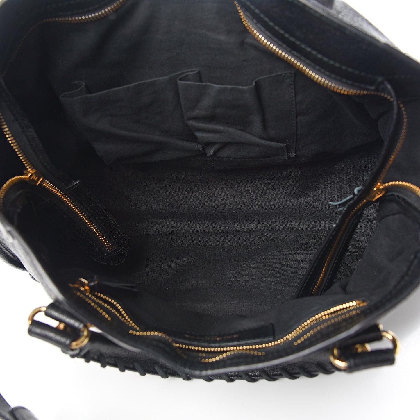 Chevre Gold Metallic Edge Hardware City Black