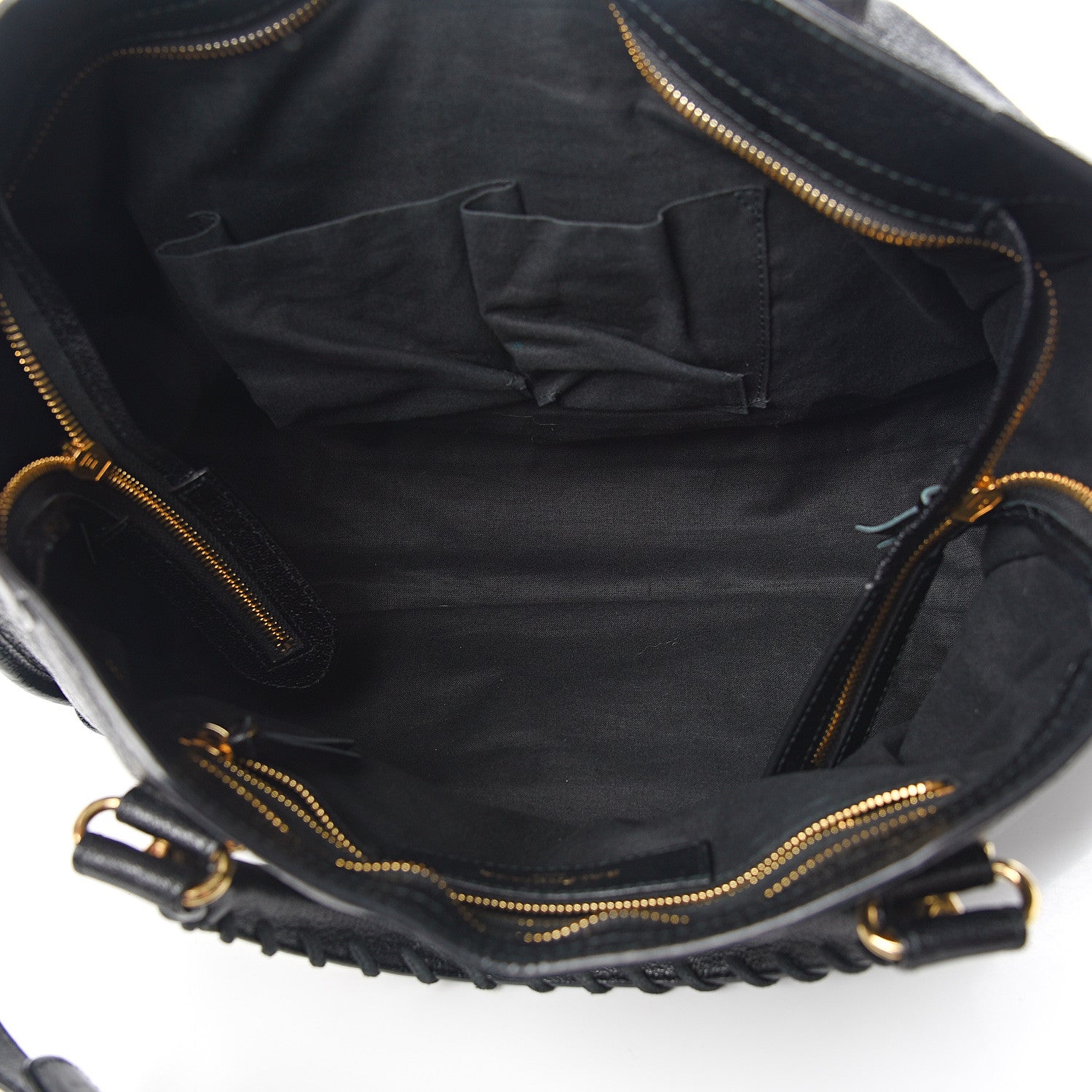Balenciaga Chevre Gold Metallic Edge Hardware City Black 4 of 9