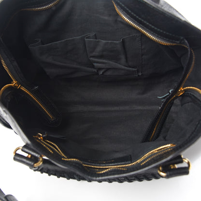 Balenciaga Chevre Gold Metallic Edge Hardware City Black 4 of 9